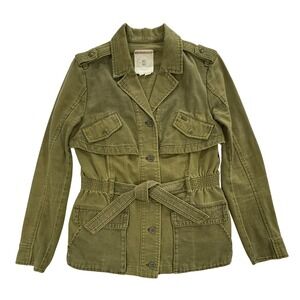 Anthropologie by Hei Hei Anorak Army Green Military Jacket Women's Medium W379